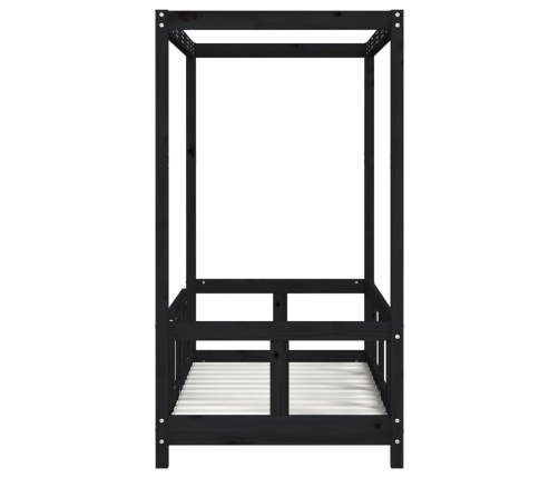 Estructura de cama para niños madera de pino negro 70x140 cm