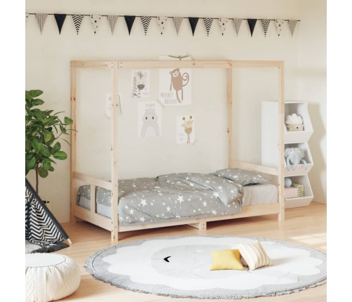 Estructura de cama para niños madera maciza de pino 80x160 cm