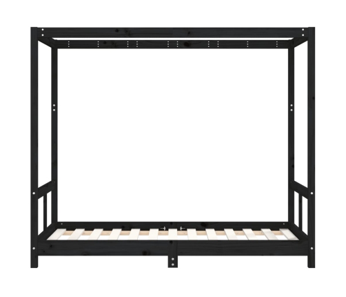 Estructura de cama para niños madera de pino negro 80x160 cm