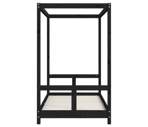 Estructura de cama para niños madera de pino negro 80x160 cm