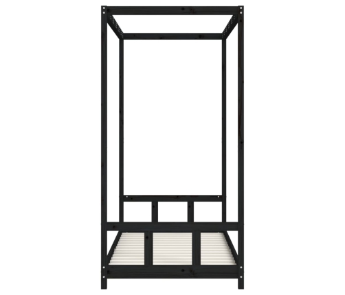 Estructura de cama para niños madera de pino negro 90x190 cm