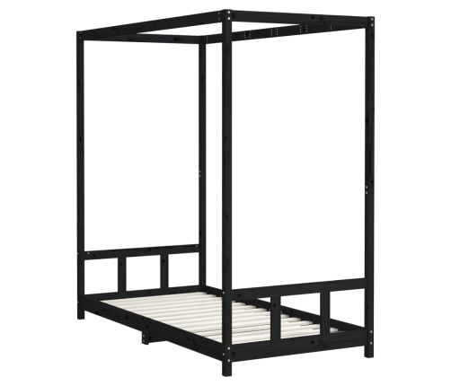 Estructura de cama para niños madera de pino negro 90x190 cm