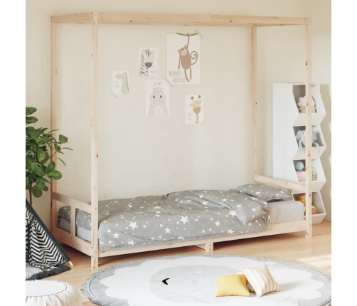 Estructura de cama para niños madera maciza de pino 80x200 cm