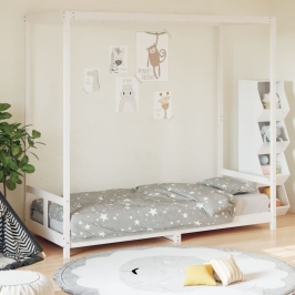 Estructura de cama para niños madera de pino blanco 80x200 cm