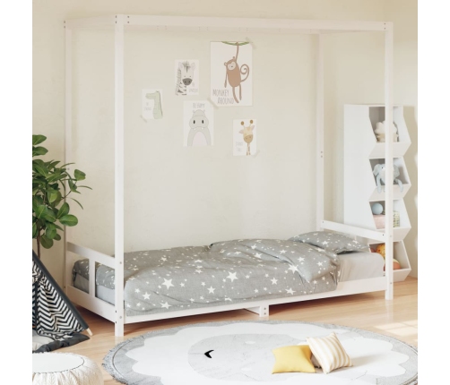 Estructura de cama para niños madera de pino blanco 80x200 cm