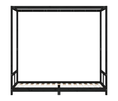 Estructura de cama para niños madera de pino negro 80x200 cm