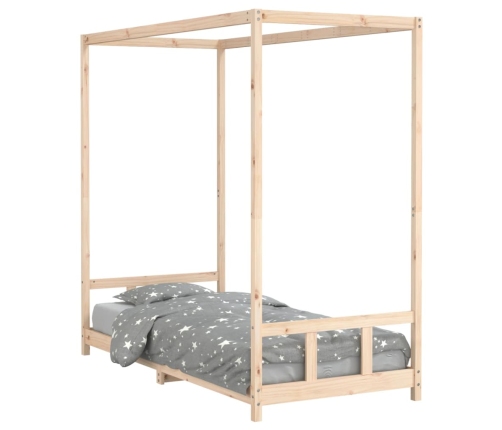 Estructura de cama para niños madera maciza de pino 90x200 cm