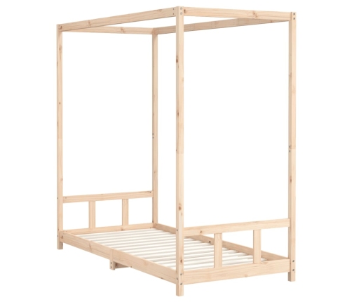 Estructura de cama para niños madera maciza de pino 90x200 cm