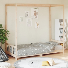 Estructura de cama para niños madera maciza de pino 90x200 cm