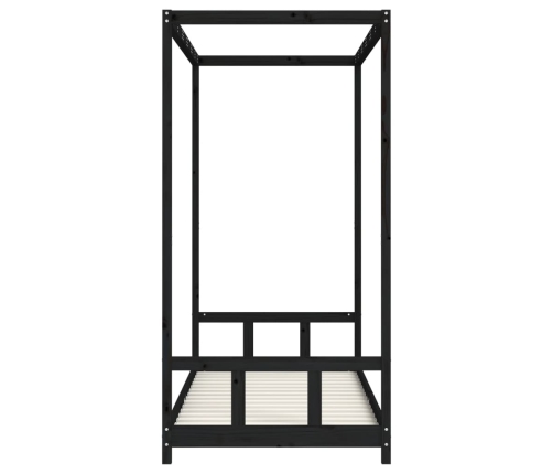 Estructura de cama para niños madera de pino negro 90x200 cm