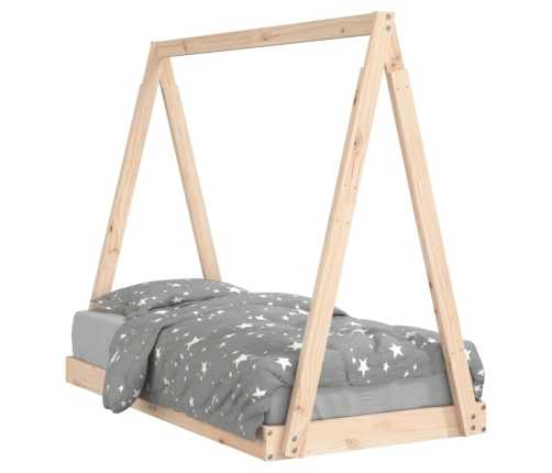 Estructura de cama para niños madera maciza de pino 70x140 cm