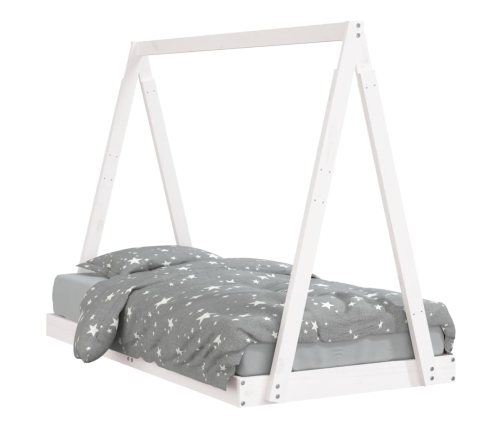 Estructura de cama para niños madera de pino blanco 80x160 cm