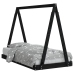 Estructura de cama para niños madera de pino negro 80x160 cm