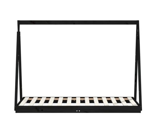 Estructura de cama para niños madera de pino negro 80x160 cm