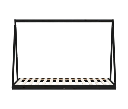 Estructura de cama para niños madera de pino negro 90x190 cm