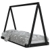 Estructura de cama para niños madera de pino negro 80x200 cm