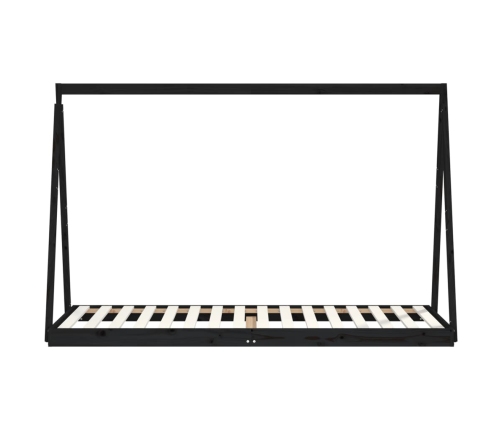 Estructura de cama para niños madera de pino negro 80x200 cm