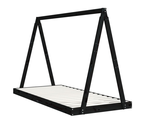 Estructura de cama para niños madera de pino negro 90x200 cm