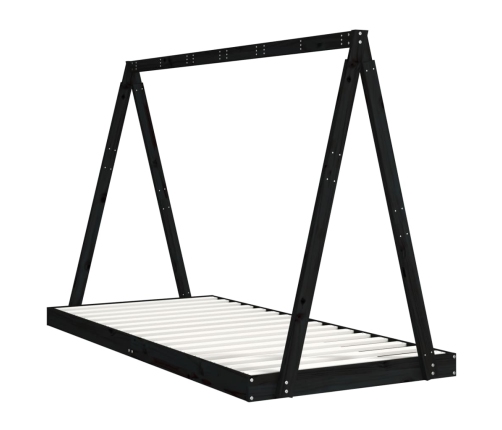 Estructura de cama para niños madera de pino negro 90x200 cm