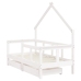 Estructura cama niños con cajones madera pino blanco 70x140 cm