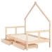 Estructura de cama infantil con cajones madera de pino 80x160cm