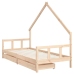 Estructura de cama infantil con cajones madera pino 90x190 cm