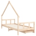 Estructura de cama infantil con cajones madera pino 90x190 cm