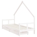 Estructura cama niños con cajones madera pino blanco 80x200 cm