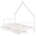 Estructura cama niños con cajones madera pino blanco 80x200 cm