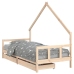 Estructura de cama para niños con cajones madera pino 90x200 cm