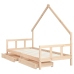 Estructura de cama para niños con cajones madera pino 90x200 cm