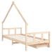 Estructura de cama para niños con cajones madera pino 90x200 cm