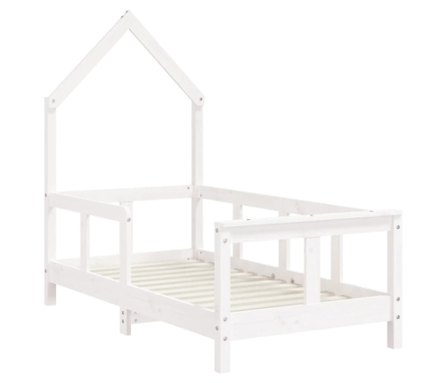 Estructura de cama para niños madera de pino blanco 70x140 cm