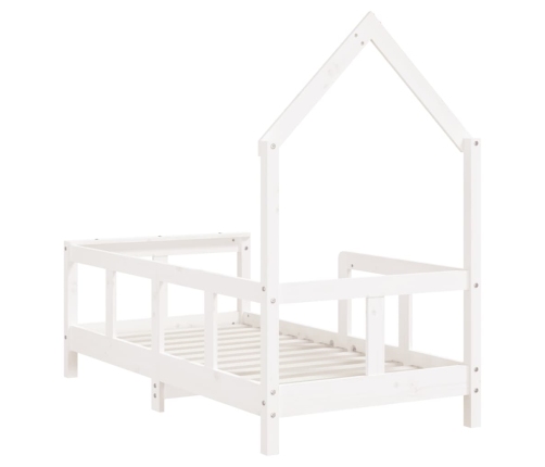 Estructura de cama para niños madera de pino blanco 70x140 cm