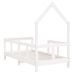 Estructura de cama para niños madera de pino blanco 70x140 cm