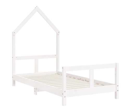 Estructura de cama para niños madera de pino blanco 80x160 cm