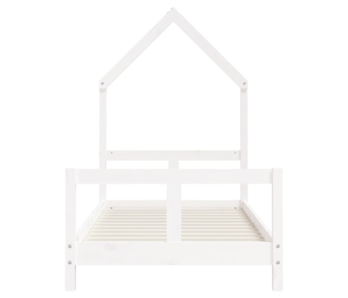 Estructura de cama para niños madera de pino blanco 80x160 cm