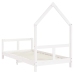 Estructura de cama para niños madera de pino blanco 80x160 cm