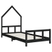 Estructura de cama para niños madera de pino negro 90x190 cm