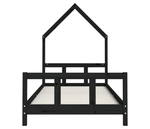 Estructura de cama para niños madera de pino negro 90x190 cm