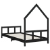 Estructura de cama para niños madera de pino negro 90x190 cm