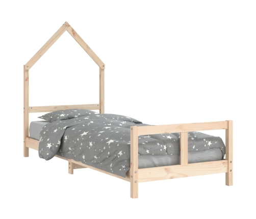 Estructura de cama para niños madera maciza de pino 80x200 cm