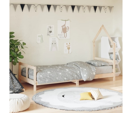 Estructura de cama para niños madera maciza de pino 80x200 cm