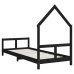 Estructura de cama para niños madera de pino negro 80x200 cm