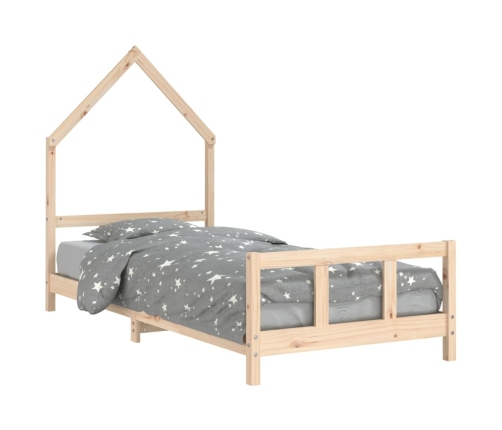 Estructura de cama para niños madera maciza de pino 90x200 cm