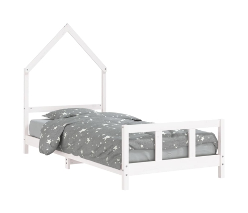 Estructura de cama para niños madera de pino blanco 90x200 cm