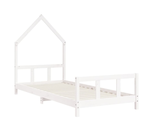 Estructura de cama para niños madera de pino blanco 90x200 cm