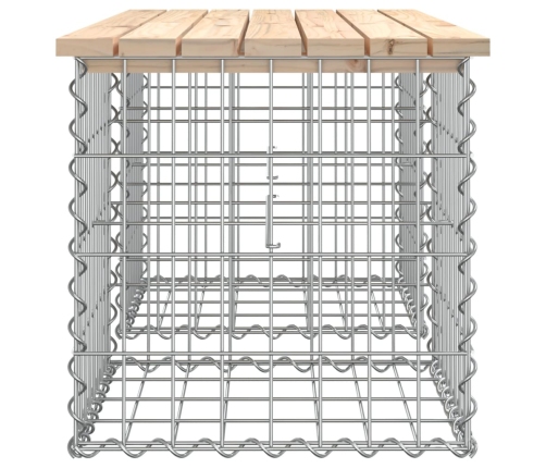 Banco de jardín diseño gaviones madera maciza pino 103x44x42 cm