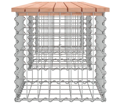 Banco jardín diseño gaviones madera abeto Douglas 203x44x42 cm