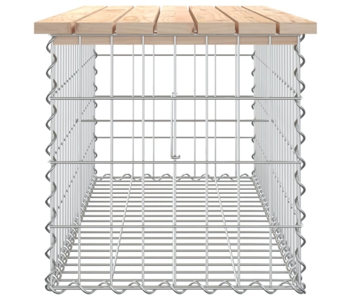 Banco de jardín diseño gaviones madera maciza pino 103x44x42 cm